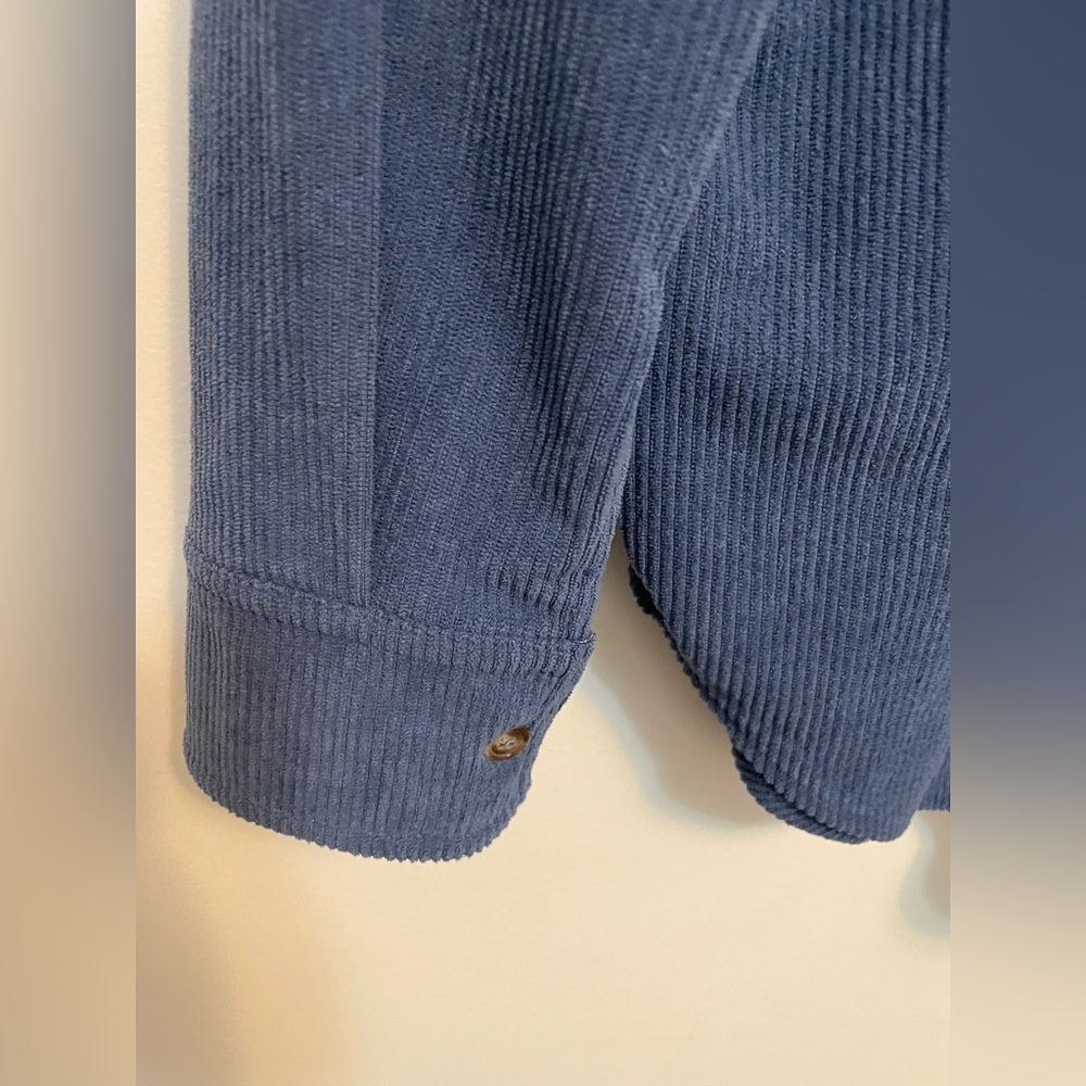 Amazon Blue Corduroy Long Sleeve Shacket MEDIUM - Picture 4 of 5